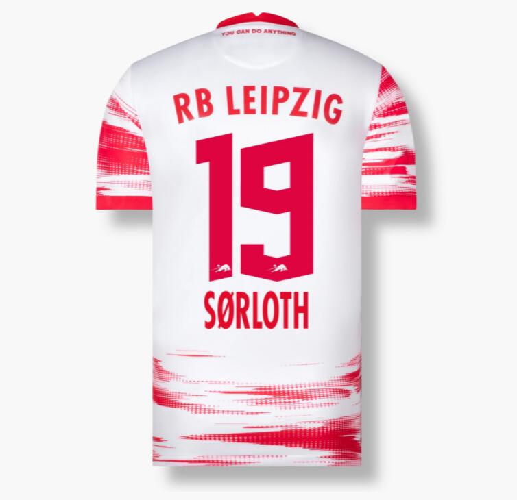 2021/22 RB Leipzig Home Kit Soccer Jersey SØRLOTH 19 printing